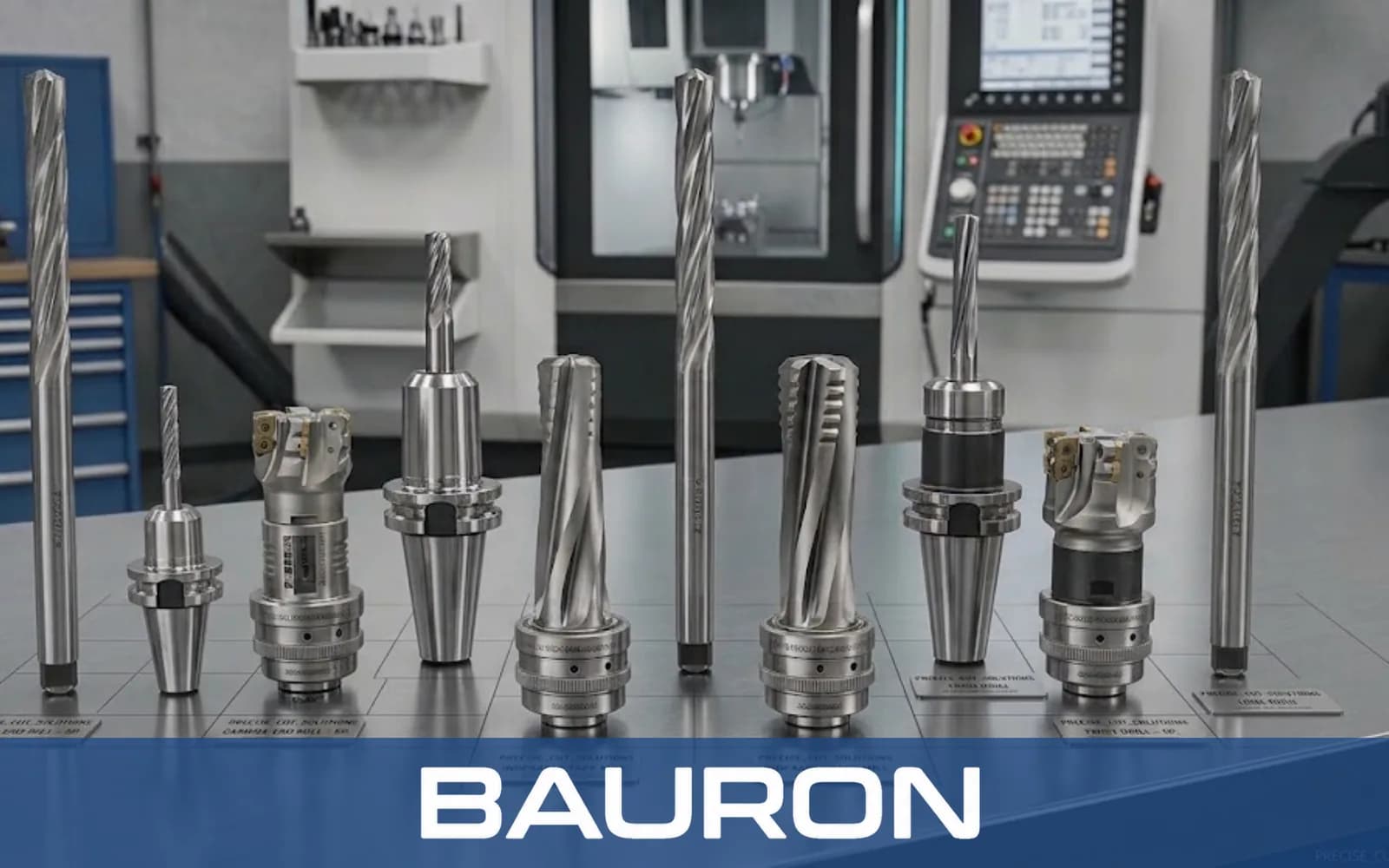 Alésoirs et têtes d'alésage dans des porte-outils dans un atelier CNC